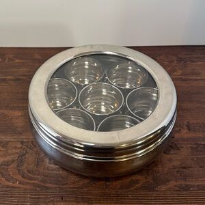 Indian‎ Steel Masala Box 7 authentic Masala Dabba Spices Box Storage Containers